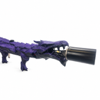 Front-facing view of Midnight Purple Dragon's Breath FT emphasizing the sculpted head and dark-violet finish.