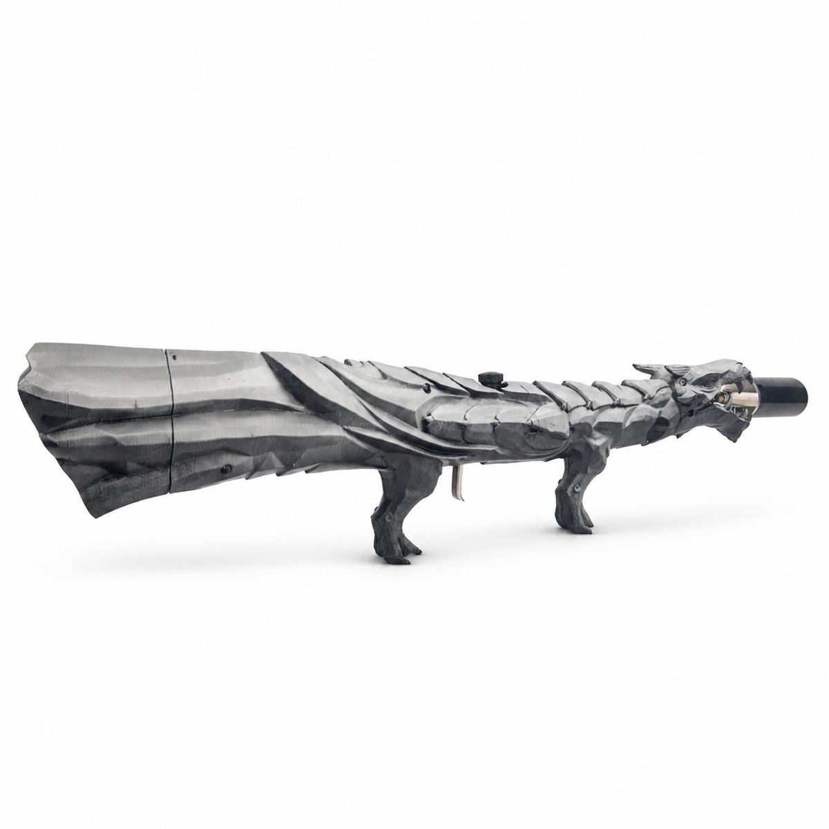 Silver Fang Dragon's Breath FT, alternate product view emphasizing silver paint and dark graphite accents.