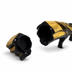 Aurum Gold Dragon's Breath FT End Cap view highlighting the fuel system. Featuring the sculpted dragon exterior in gold and dark contrasting tones.