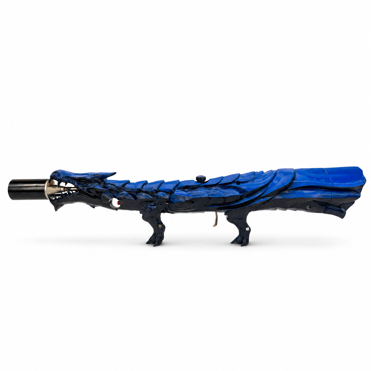 Tidal Blue Dragon's Breath FT showing its elongated dragon-shaped exterior in blue and charcoal tones.
