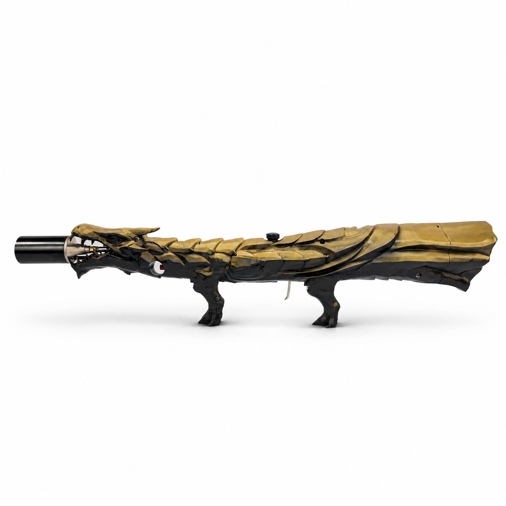 Aurum Gold Dragon's Breath FT showing warm metallic gold paint and dark shading on the dragon-shaped body.