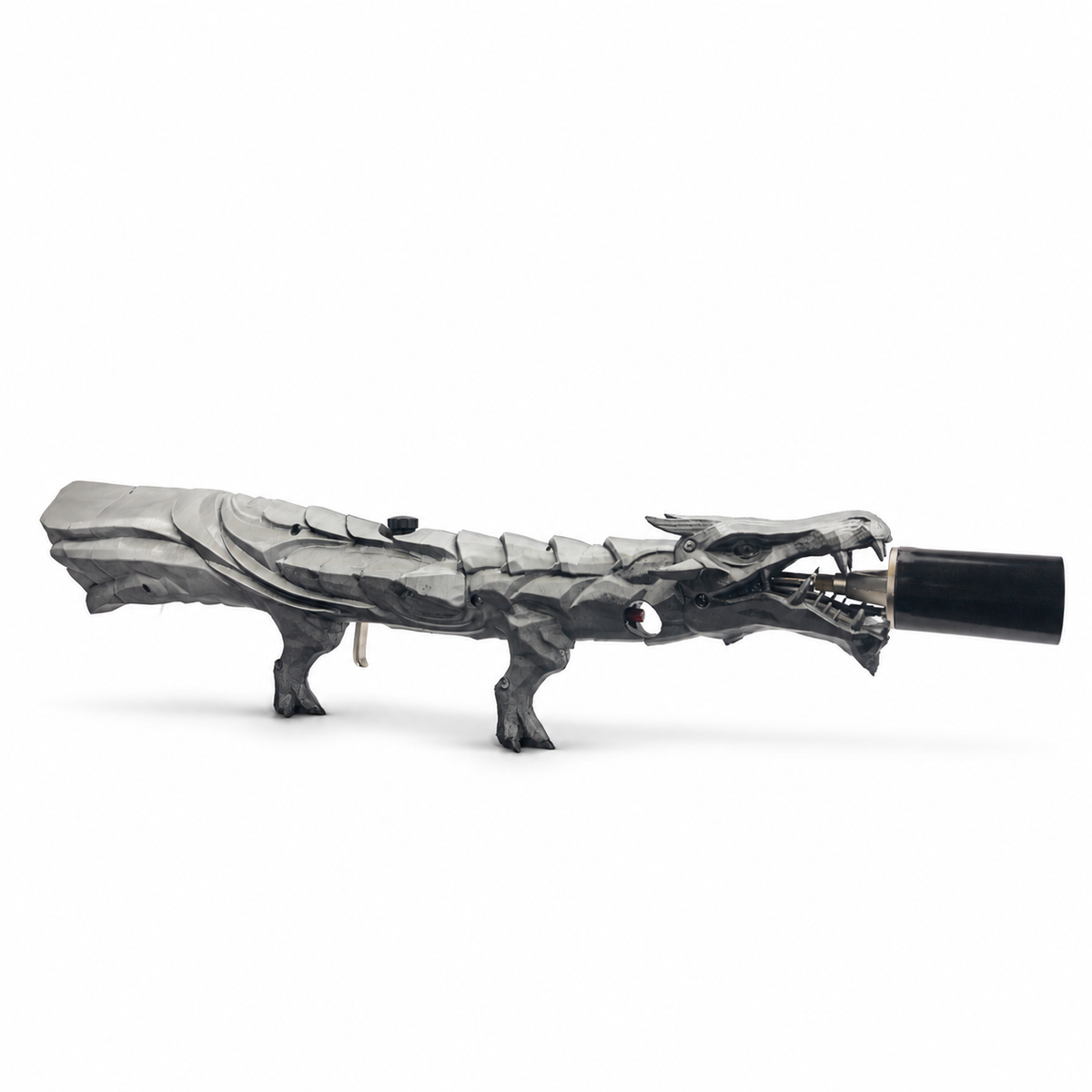 Silver Fang Dragon's Breath FT showing metallic silver paint with dark charcoal accents on the dragon form.