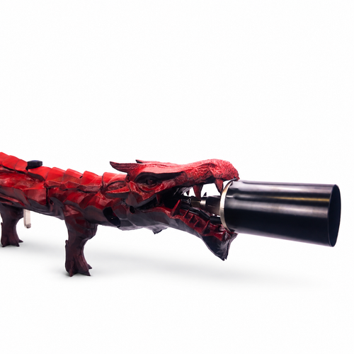 Crimson Red Dragon's Breath FT with saturated red body paint and charcoal-shaded sculpted details.