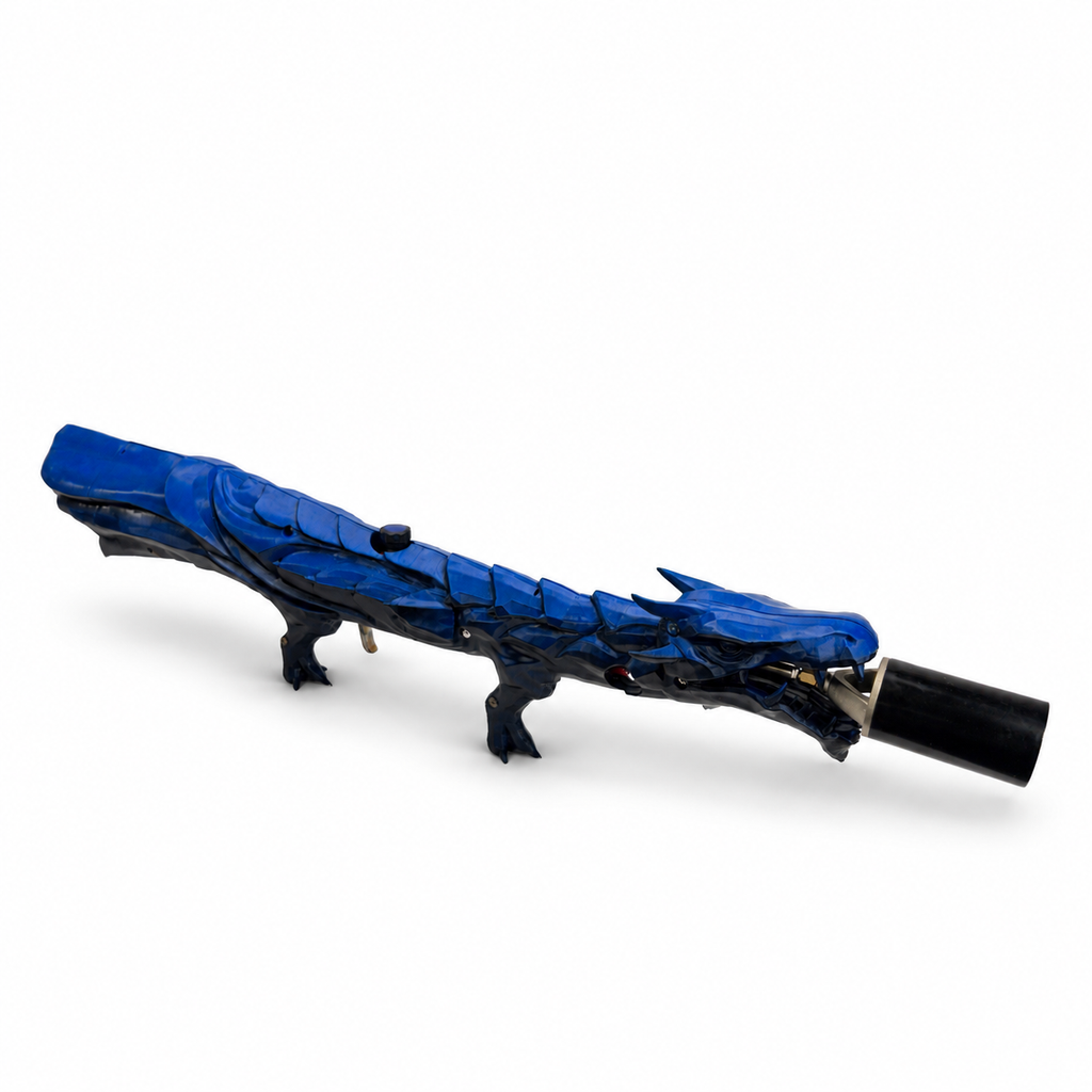 Tidal Blue Dragon's Breath FT with contrasting navy, blue and dark tones across the hand-painted exterior.