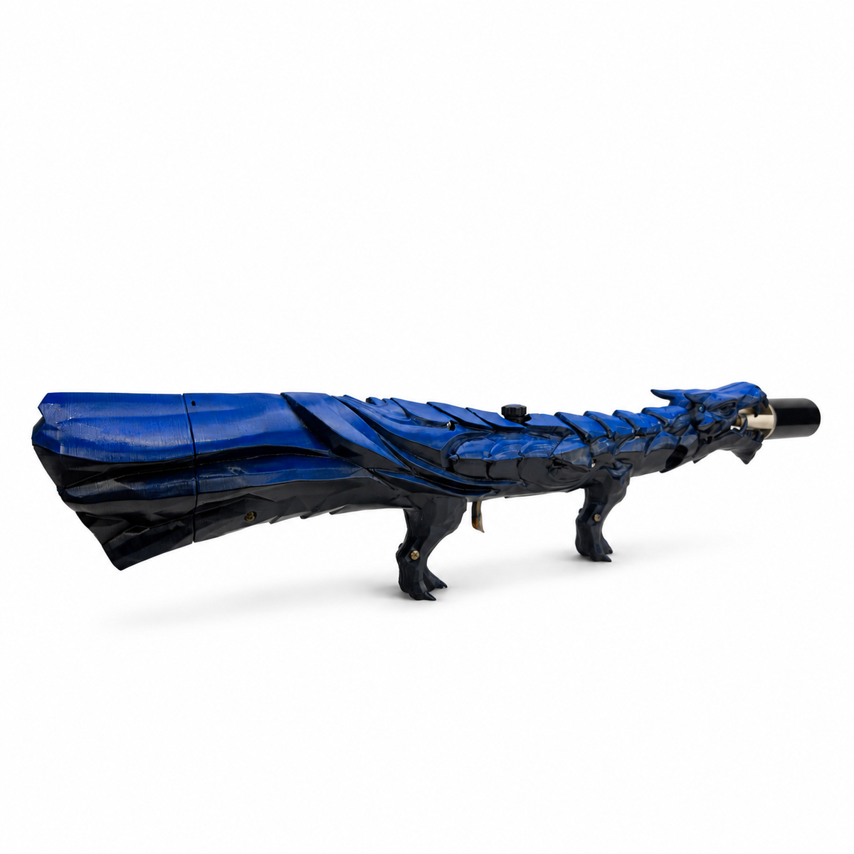 Tidal Blue Dragon's Breath FT, alternate view emphasizing the blue finish and sculpted dragon shape.
