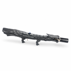 Ashen Black Dragon's Breath FT showing the long black dragon-shaped form and lighter contour highlights.